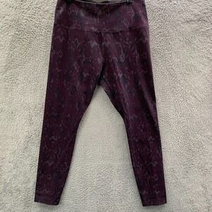 LYSSE Womens Pants Size XL 32x29 Extra Large Pull On Gray Purple
